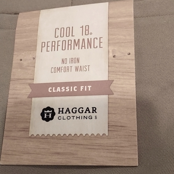 HAGGAR Cool 18 Performance Men's Pants NWT - Picture 3 of 7